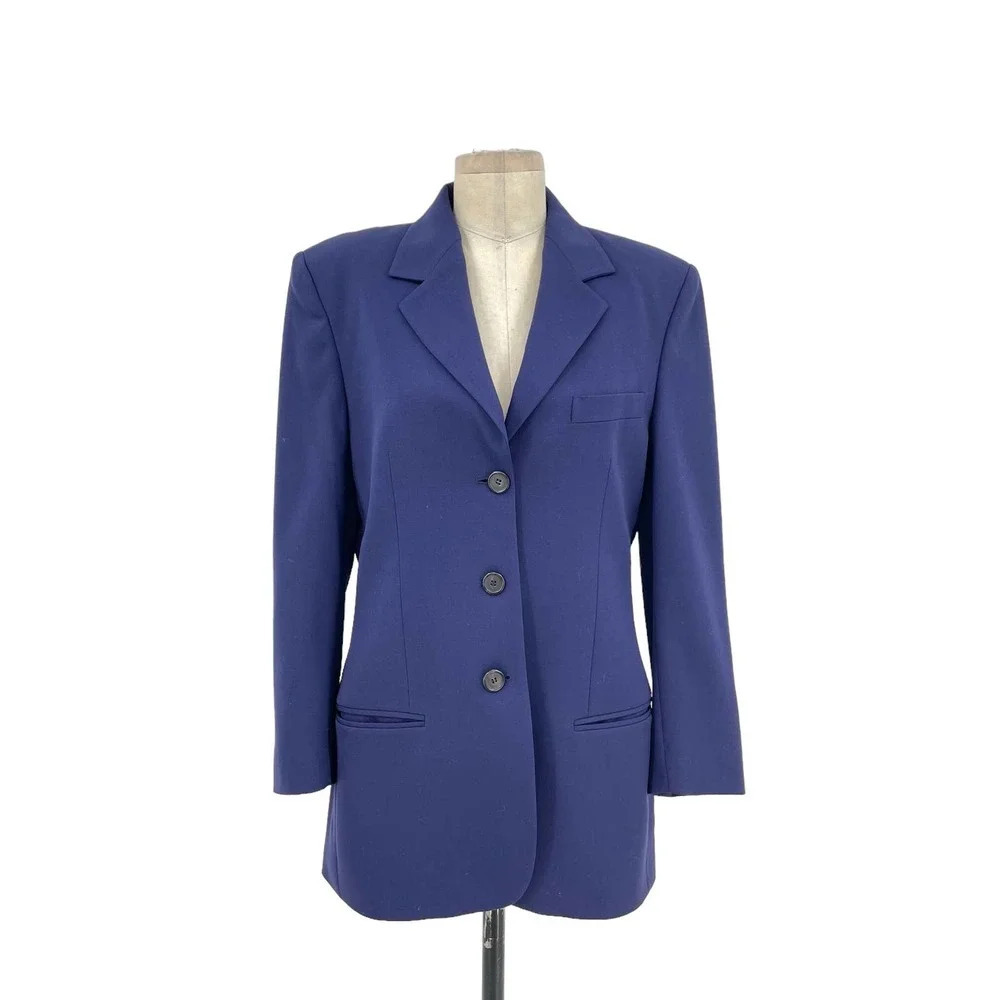 Piazza Sempione for Bergdorf Goodman Navy Blue Suit Blazer Jacket Size‎ 42 US 6